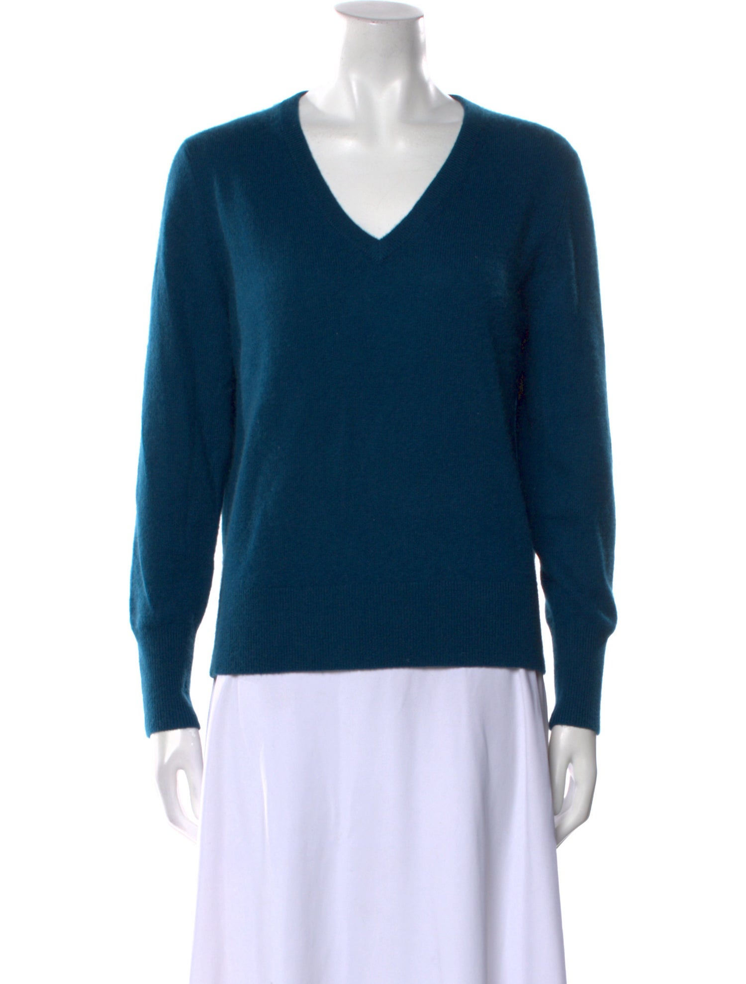 White + Warren Cashmere V-Neck Sweater