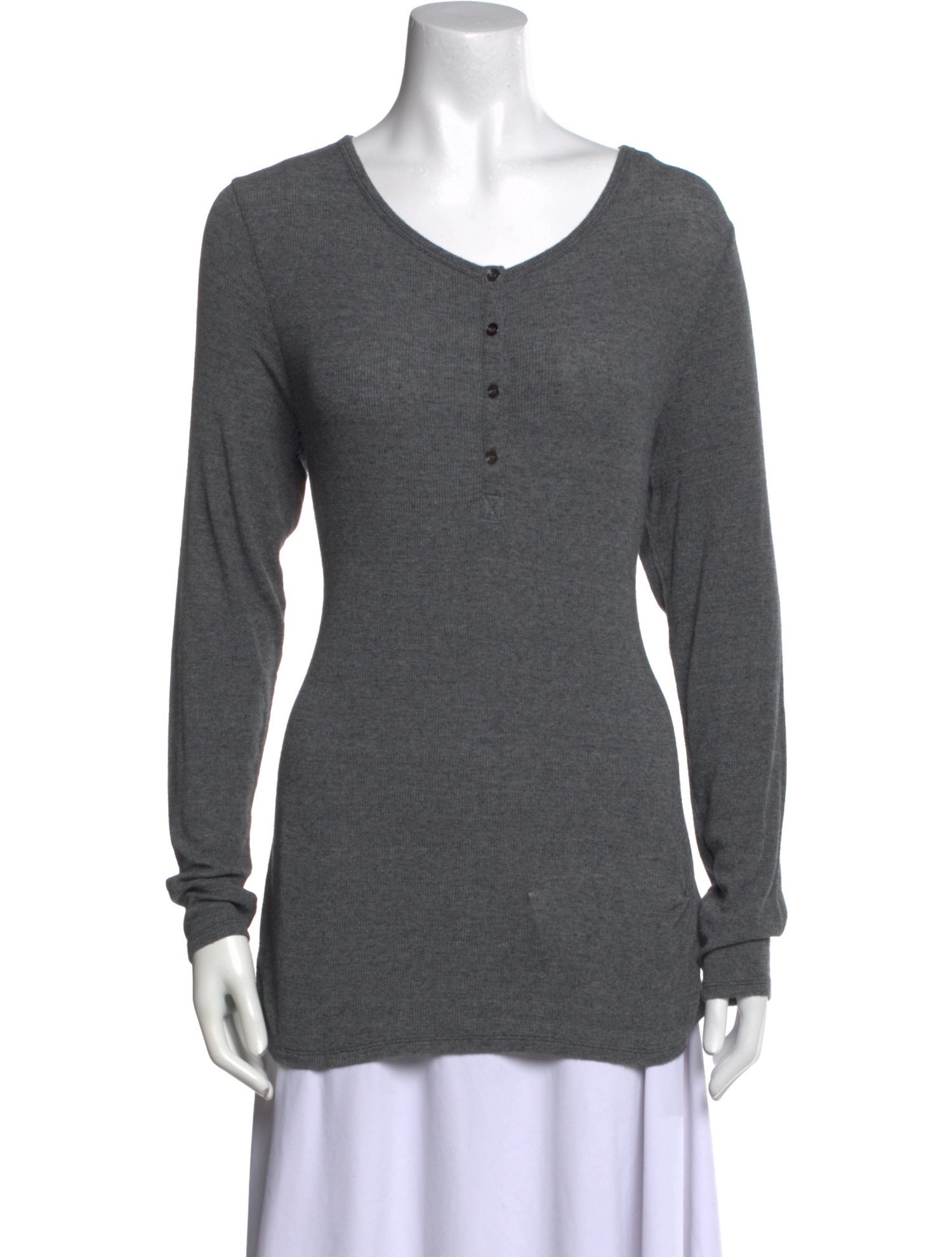 White + Warren Scoop Neck Long Sleeve Top