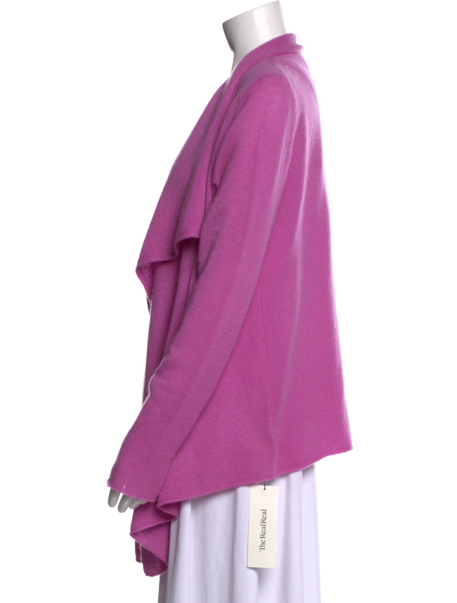 White + Warren Cashmere Open Front Sweater