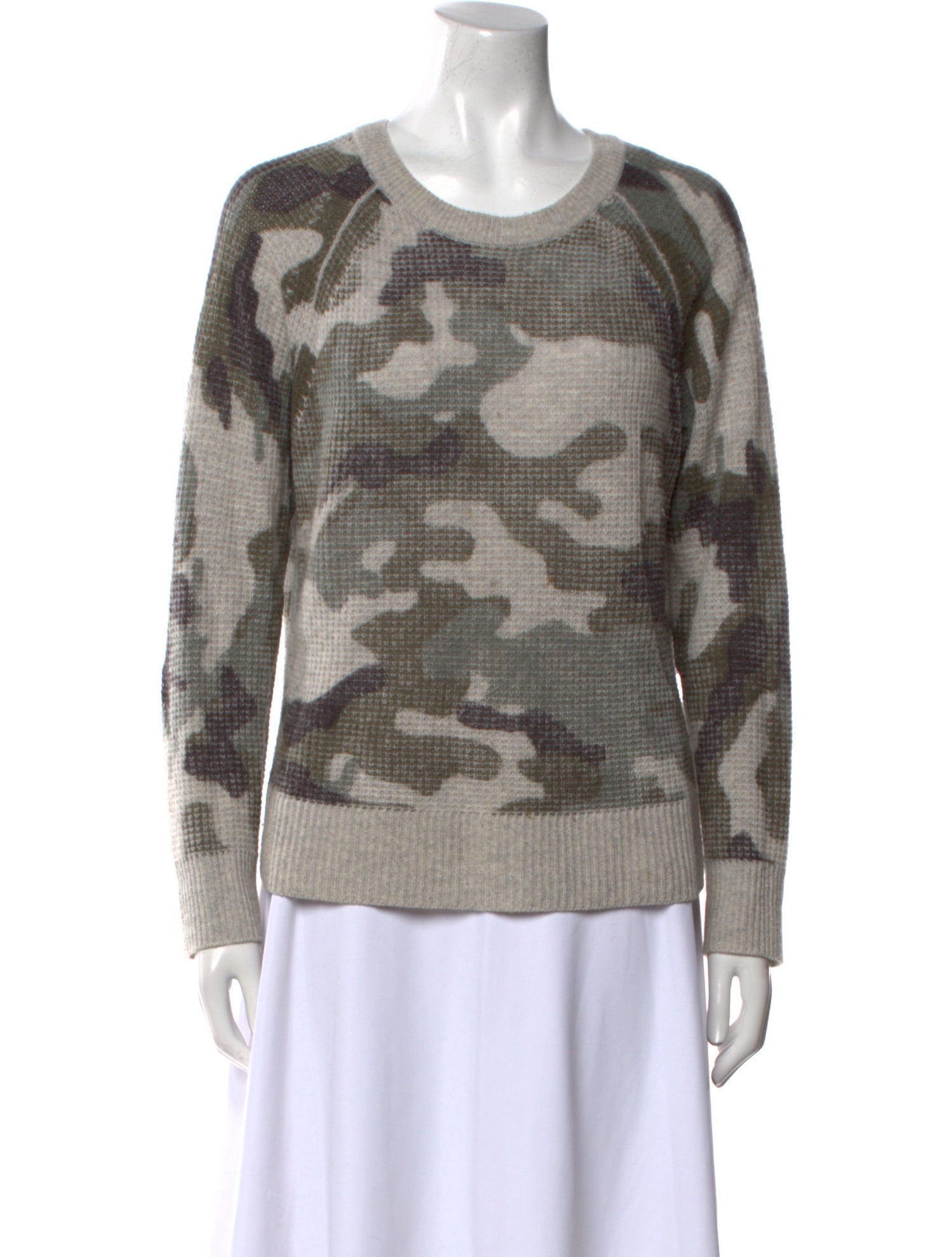 White + Warren Cashmere Printed Sweater