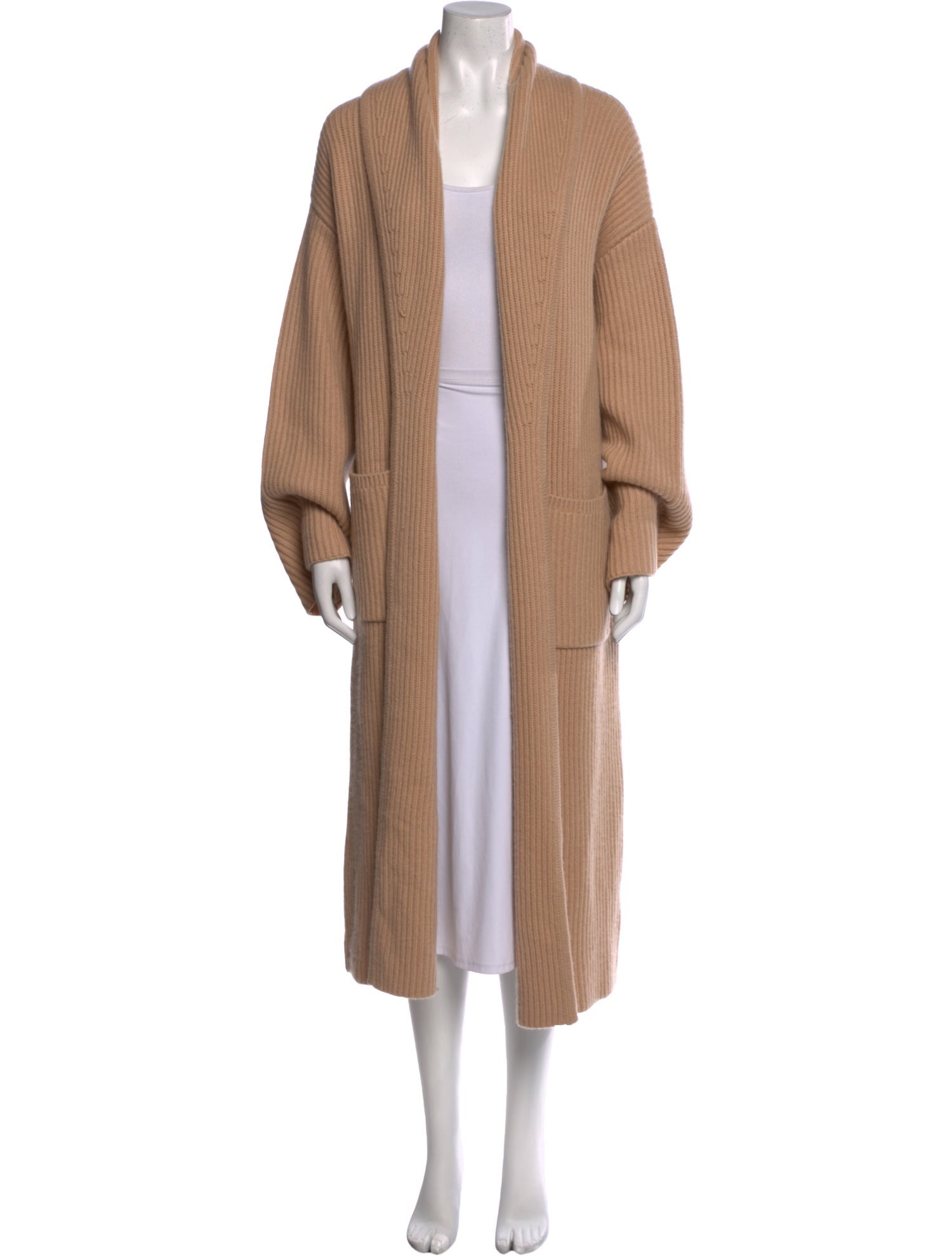 White + Warren Wool Open Front Sweater