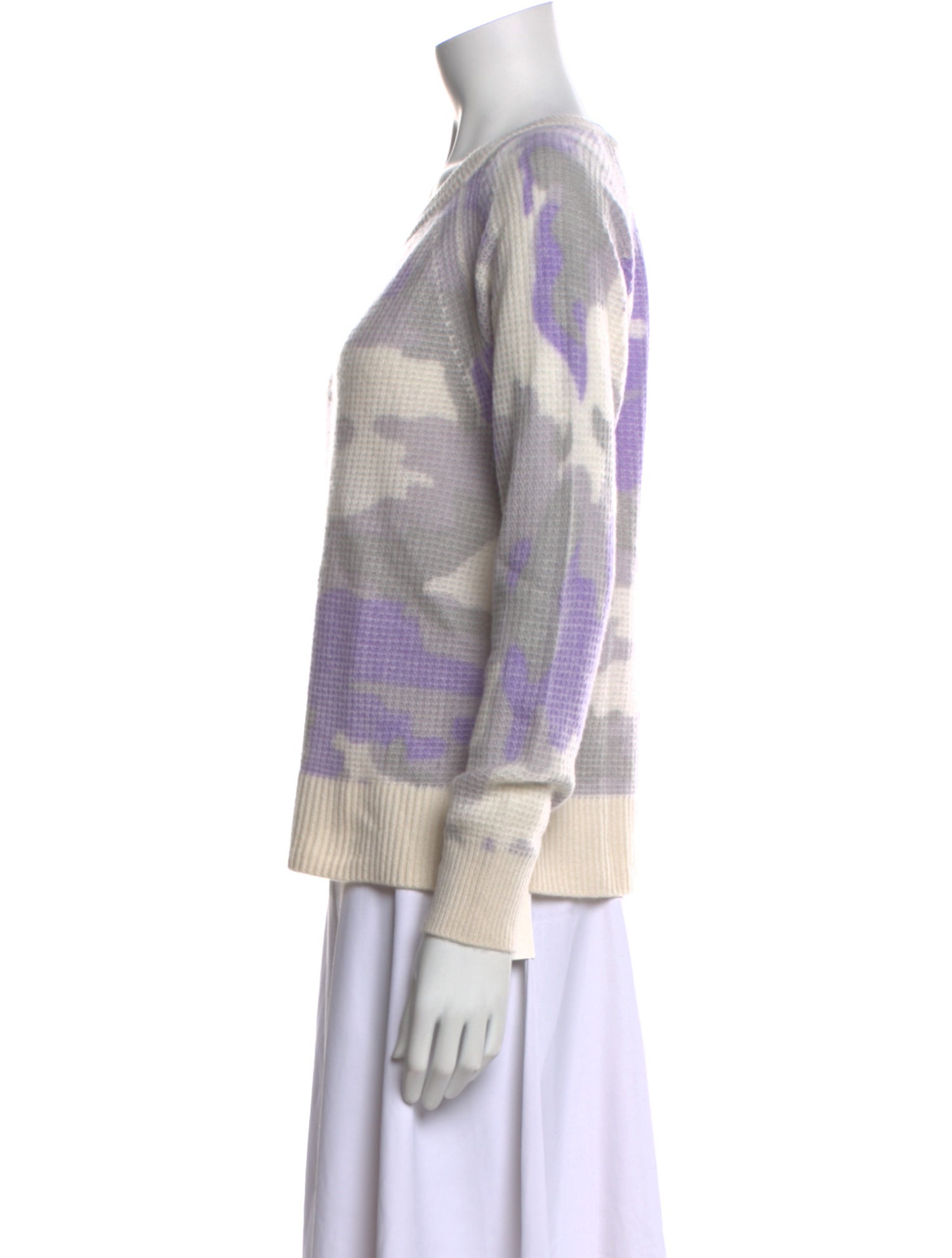 White + Warren Cashmere Printed Sweater