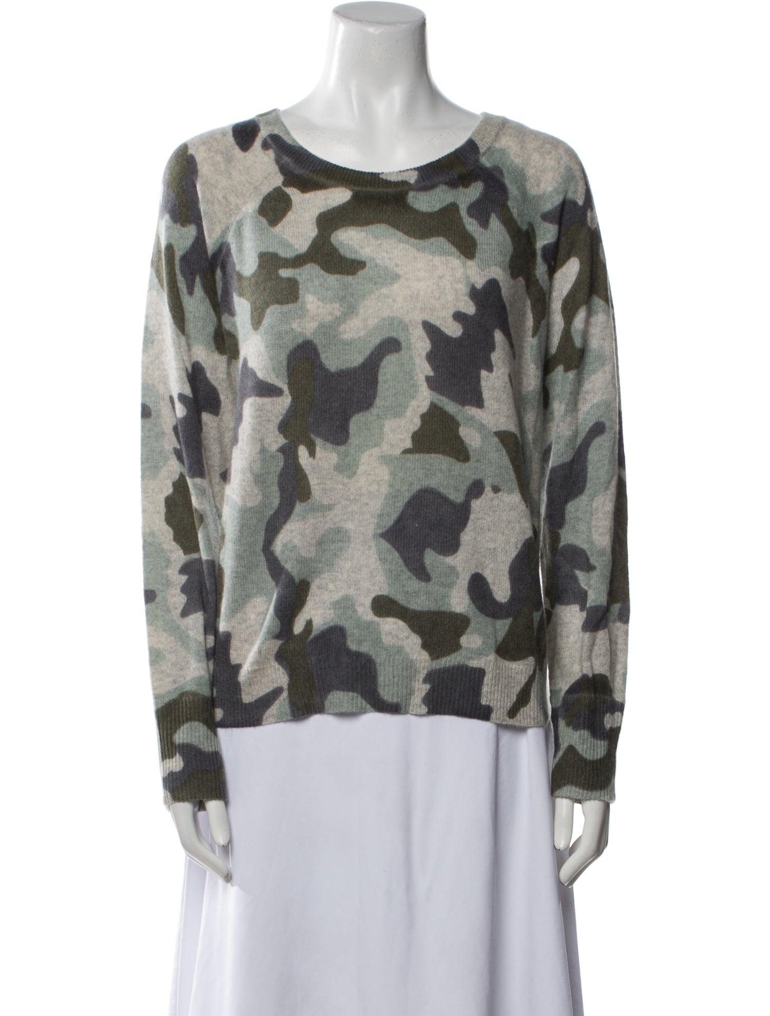 White + Warren Cashmere Printed Sweater