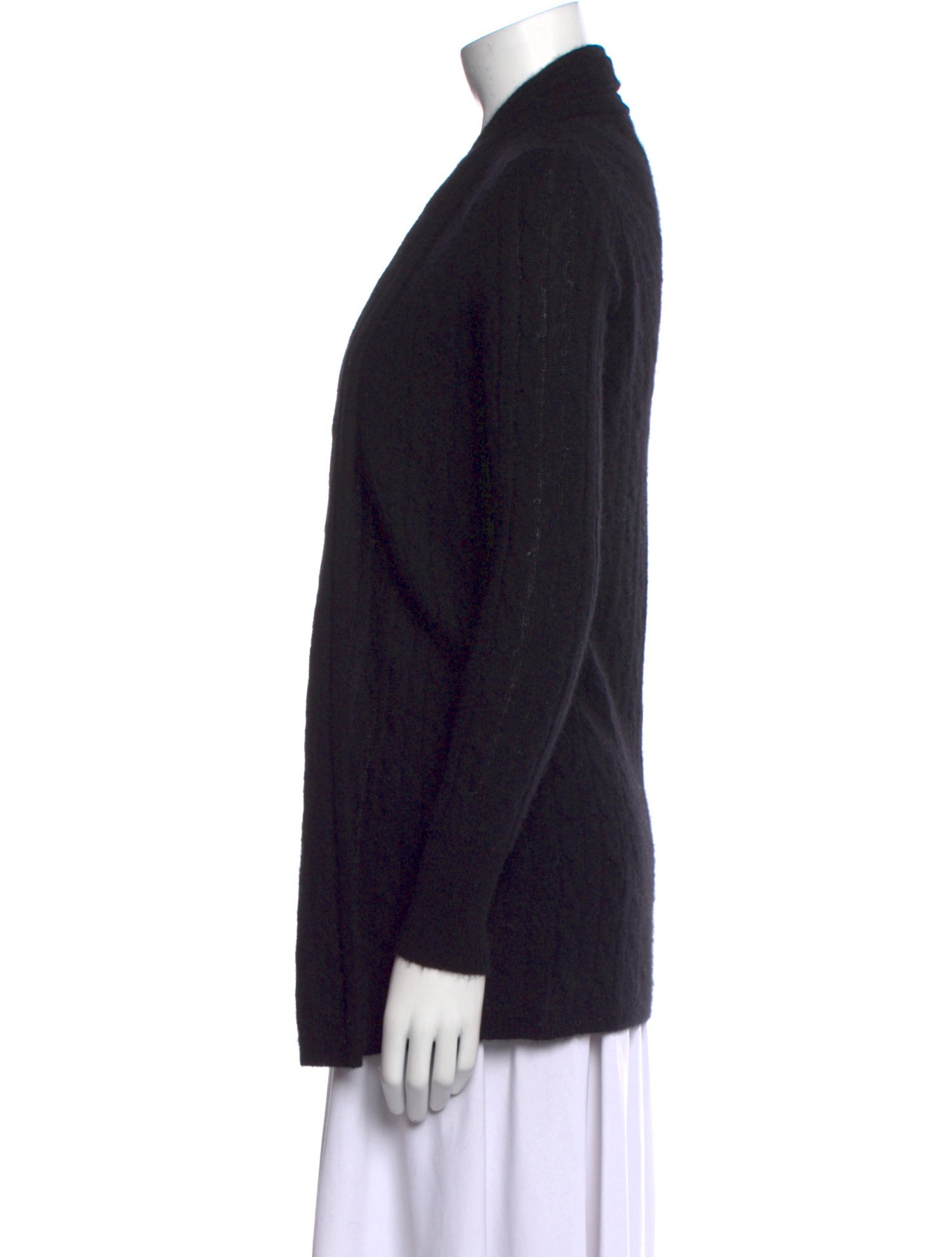 White + Warren Cashmere Open Front Sweater