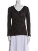 White + Warren Cashmere Animal Print Sweater