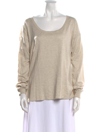 White + Warren Scoop Neck Long Sleeve Sweatshirt