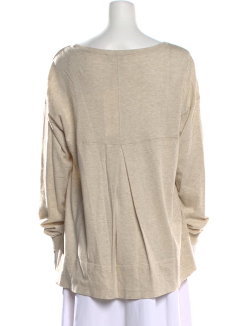 White + Warren Scoop Neck Long Sleeve Sweatshirt