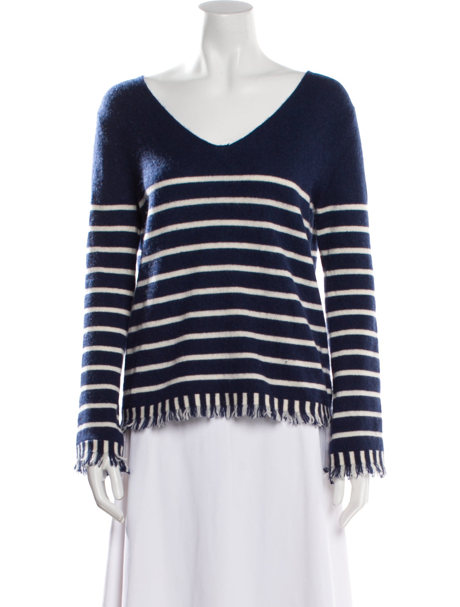 White + Warren Cashmere Striped Sweater