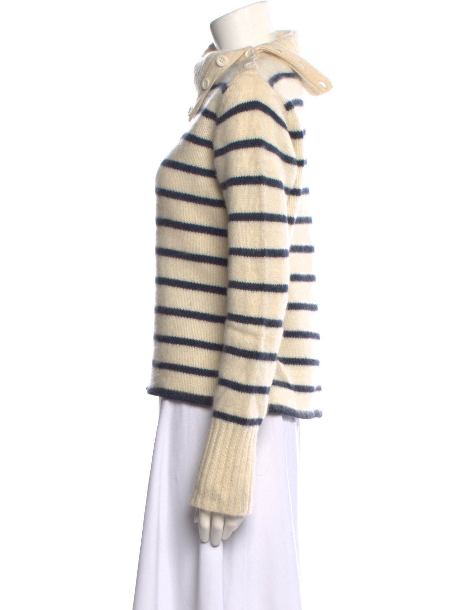 White + Warren Cashmere Striped Sweater