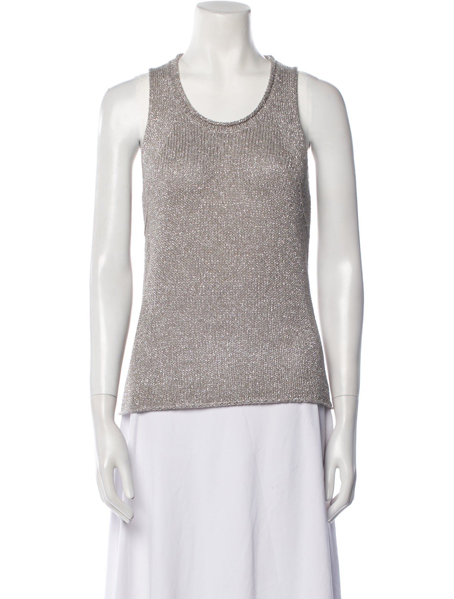White + Warren Scoop Neck Sleeveless Top