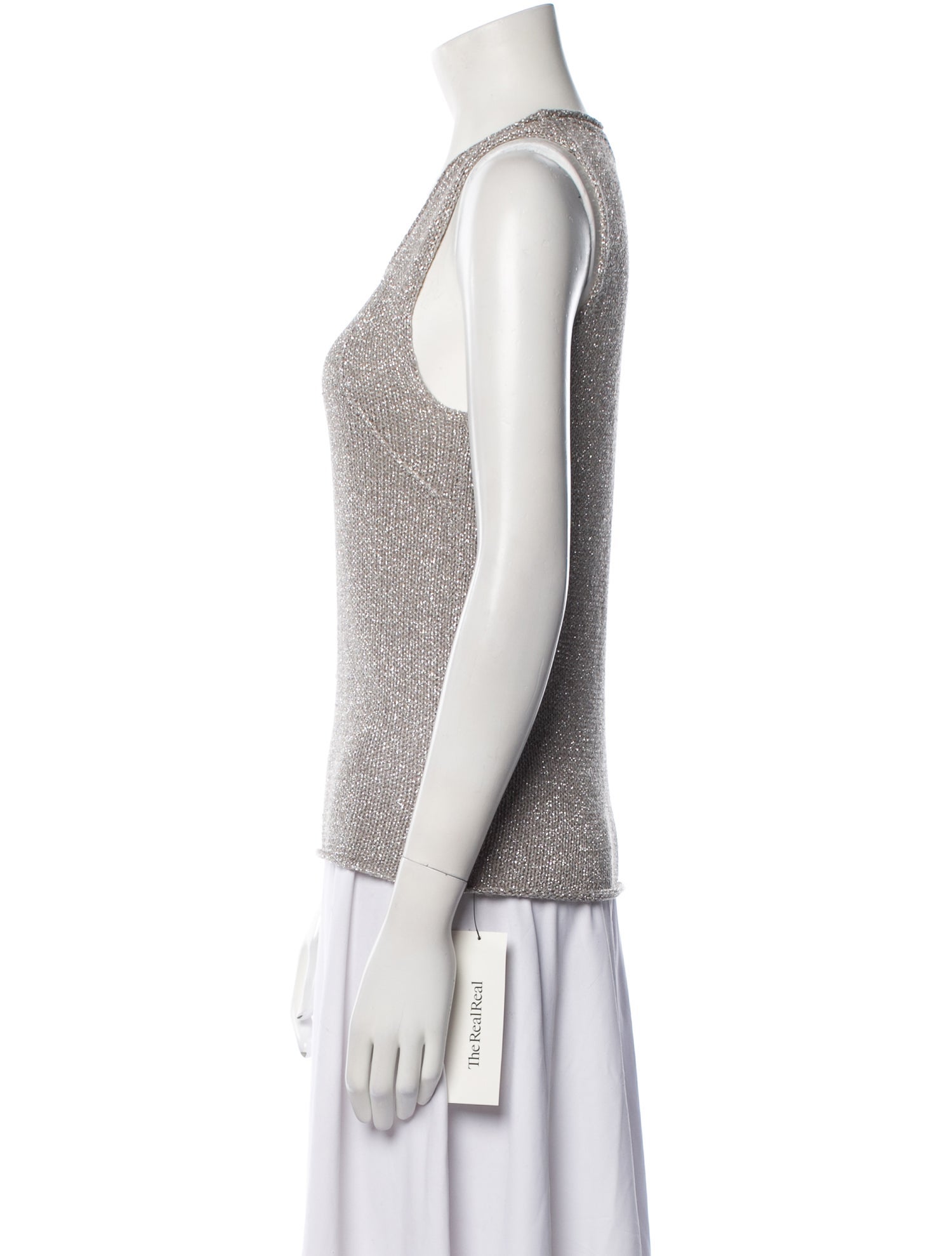 White + Warren Scoop Neck Sleeveless Top