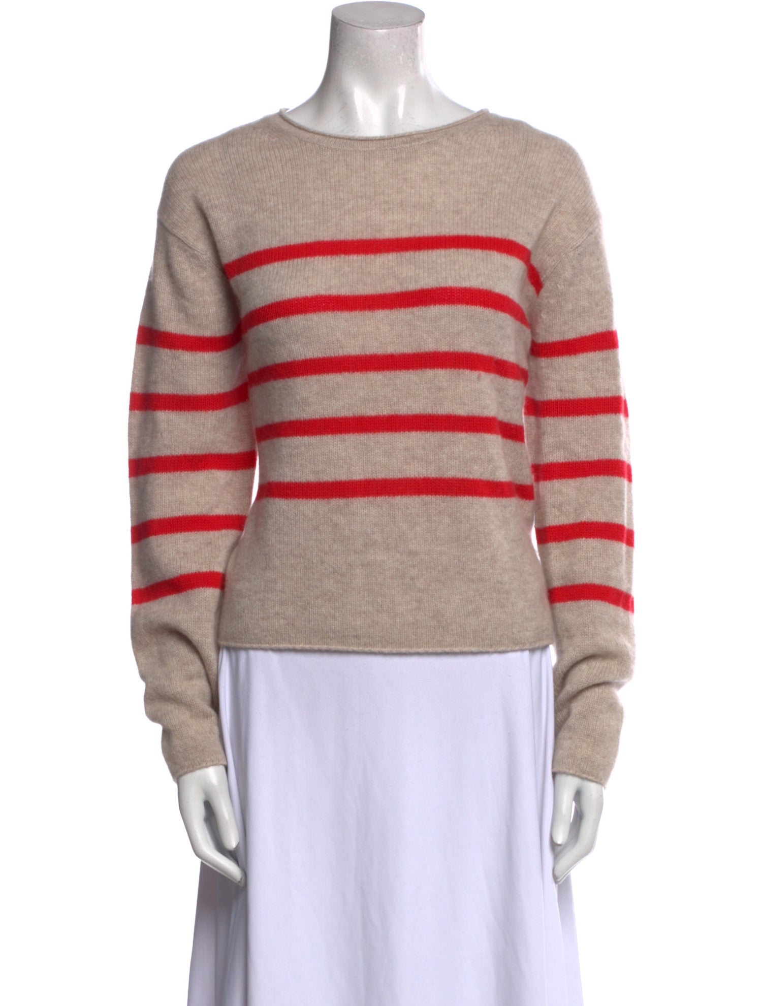 White + Warren Cashmere Striped Sweater