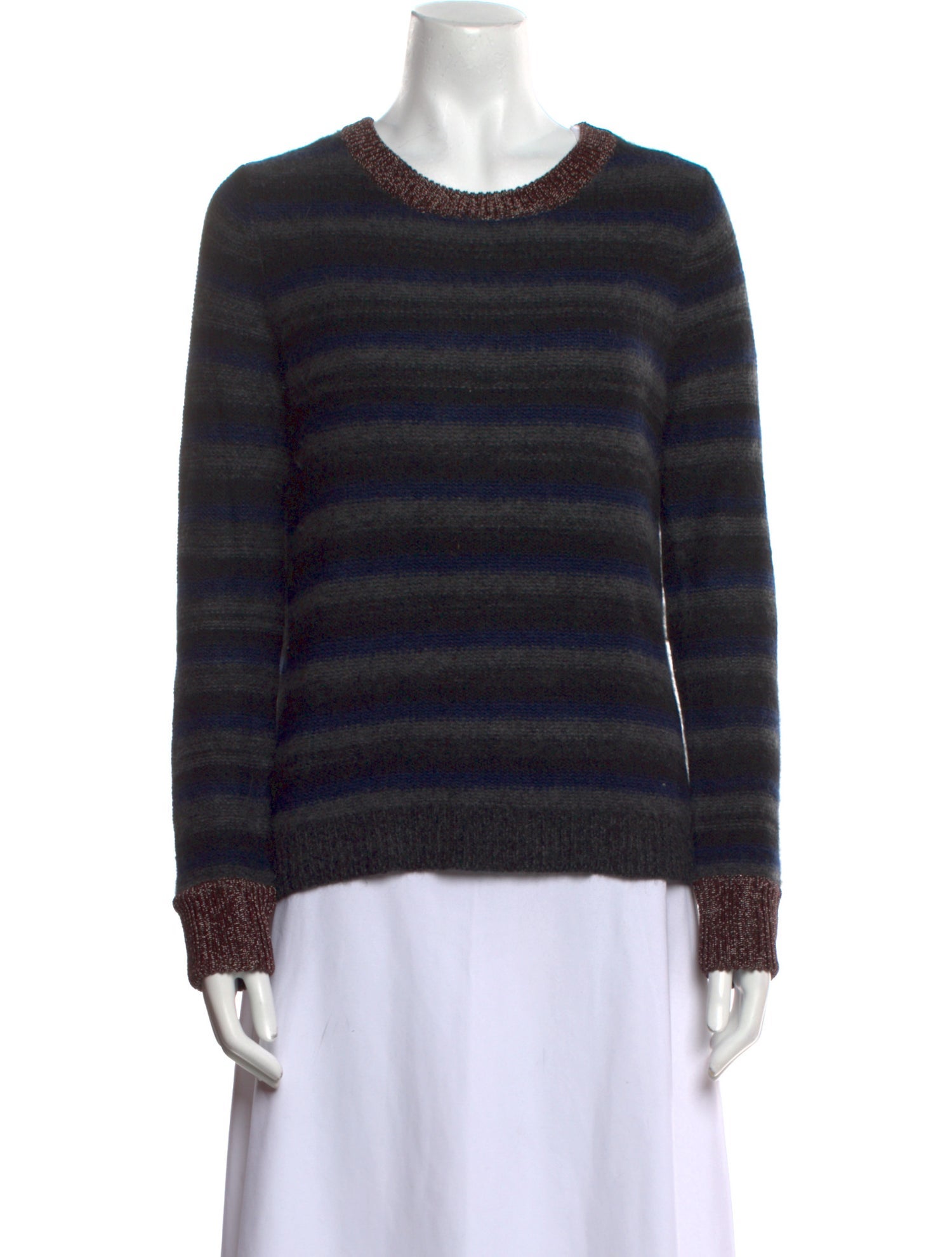 White + Warren Cashmere Striped Sweater