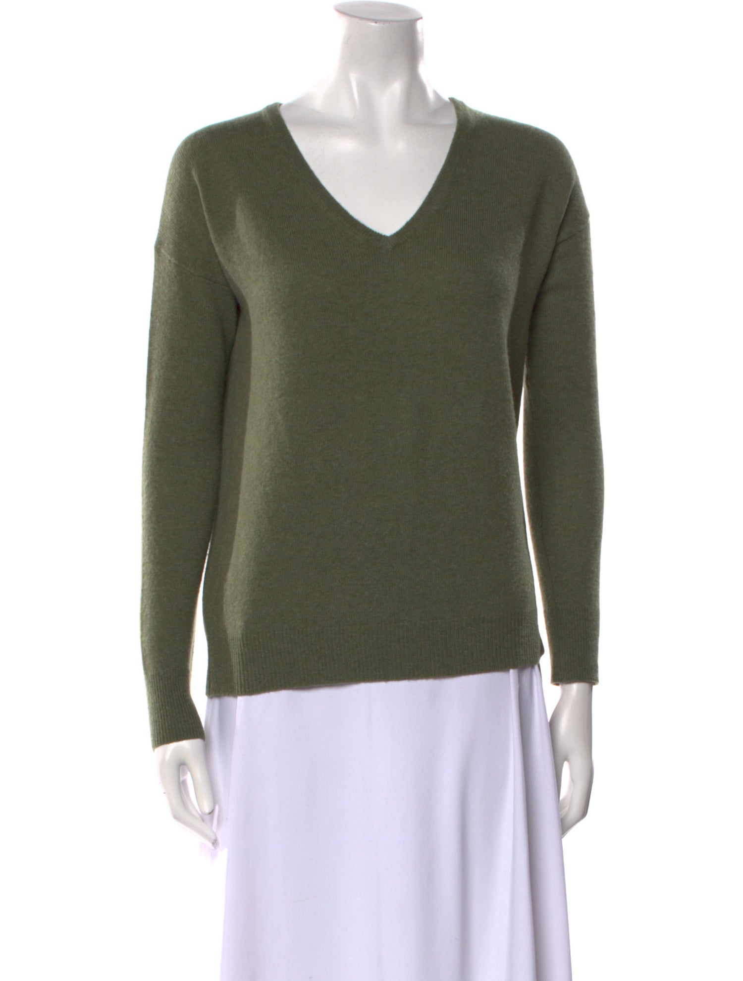 White + Warren Cashmere V-Neck Sweater