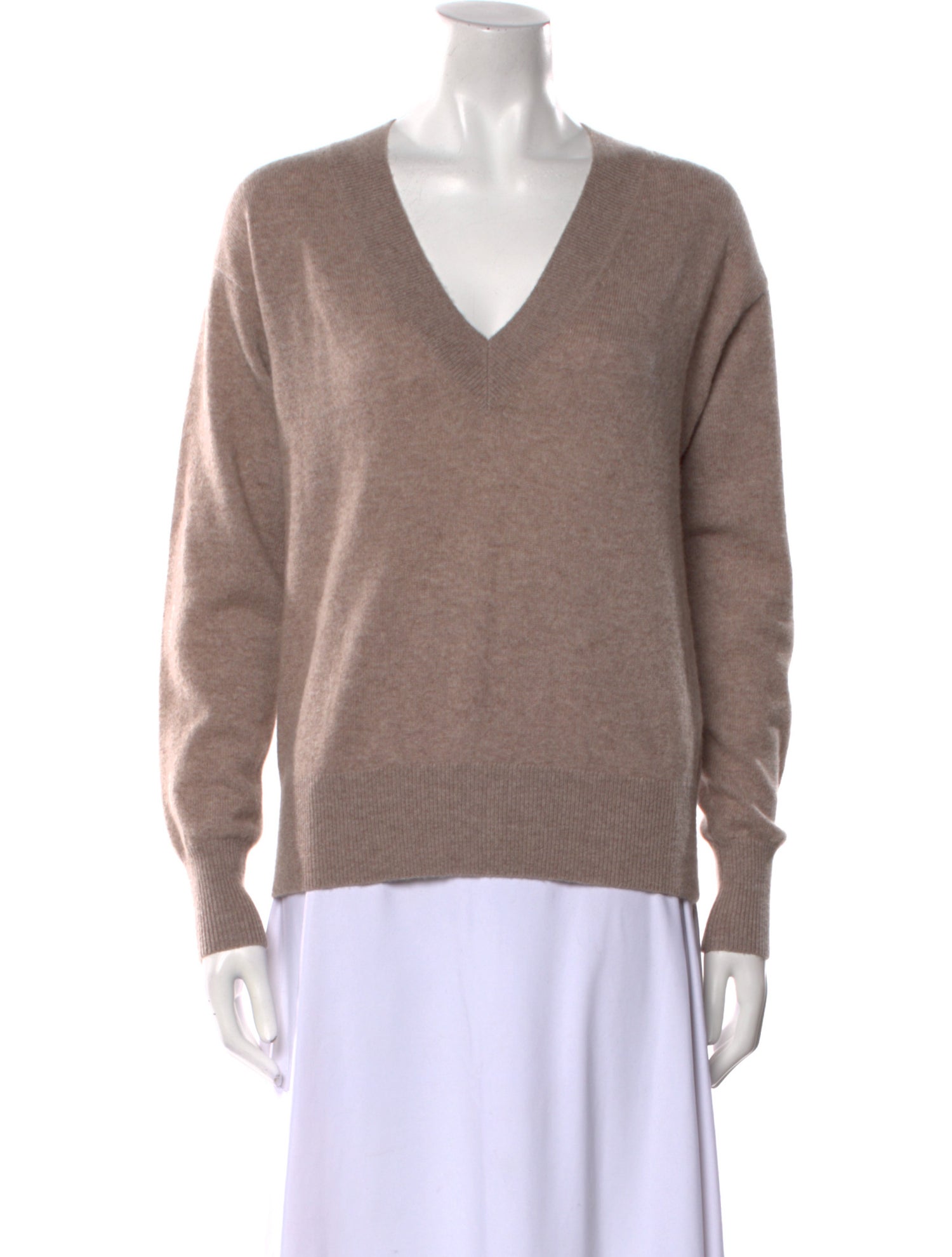 White + Warren Cashmere V-Neck Sweater