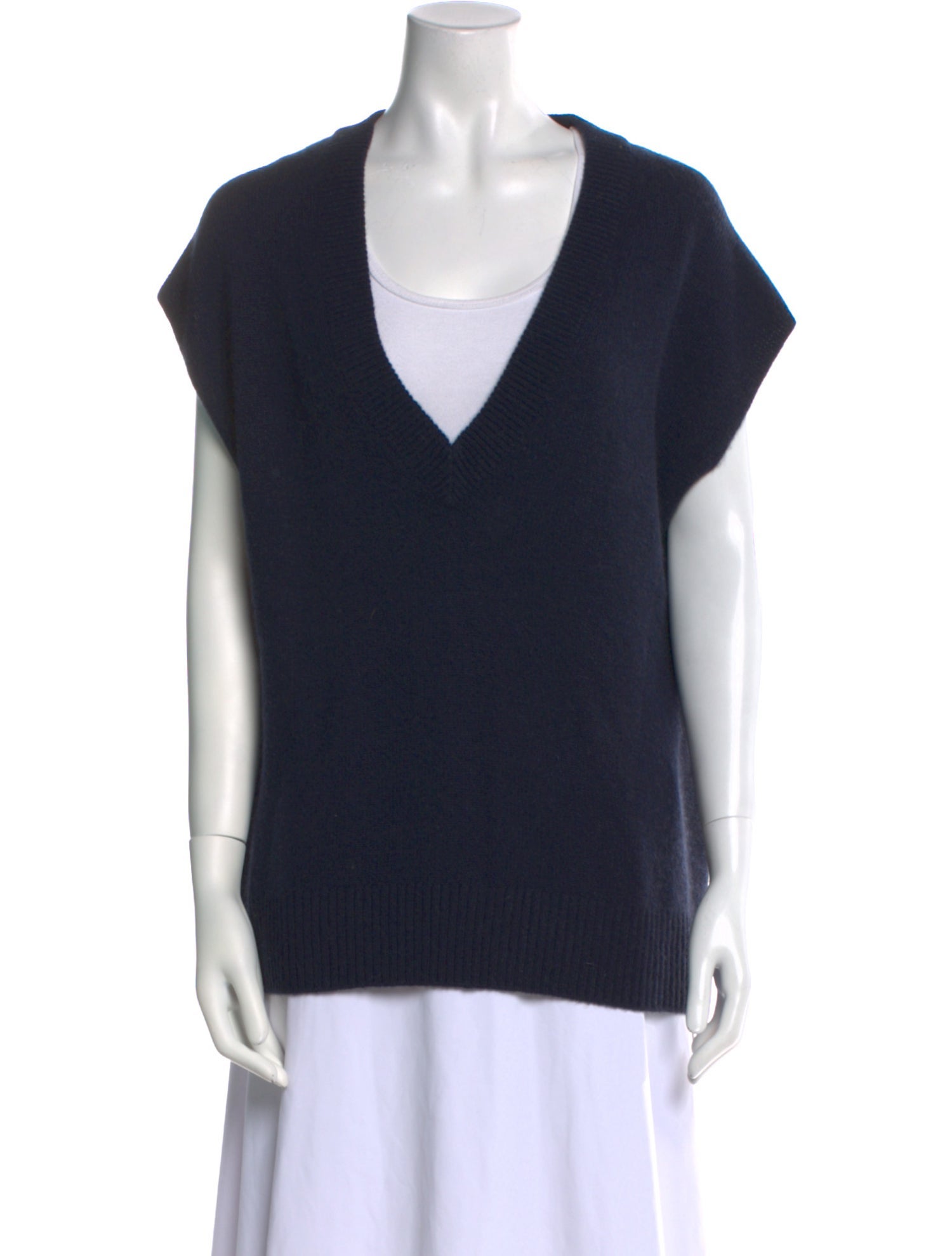 White + Warren Cashmere V-Neck Sweatshirt