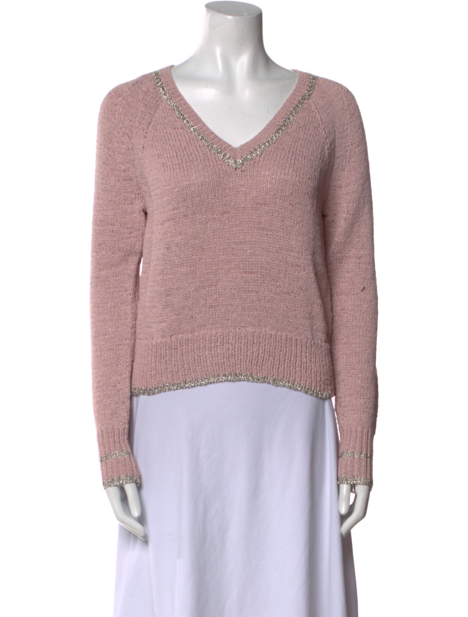 White + Warren V-Neck Sweater