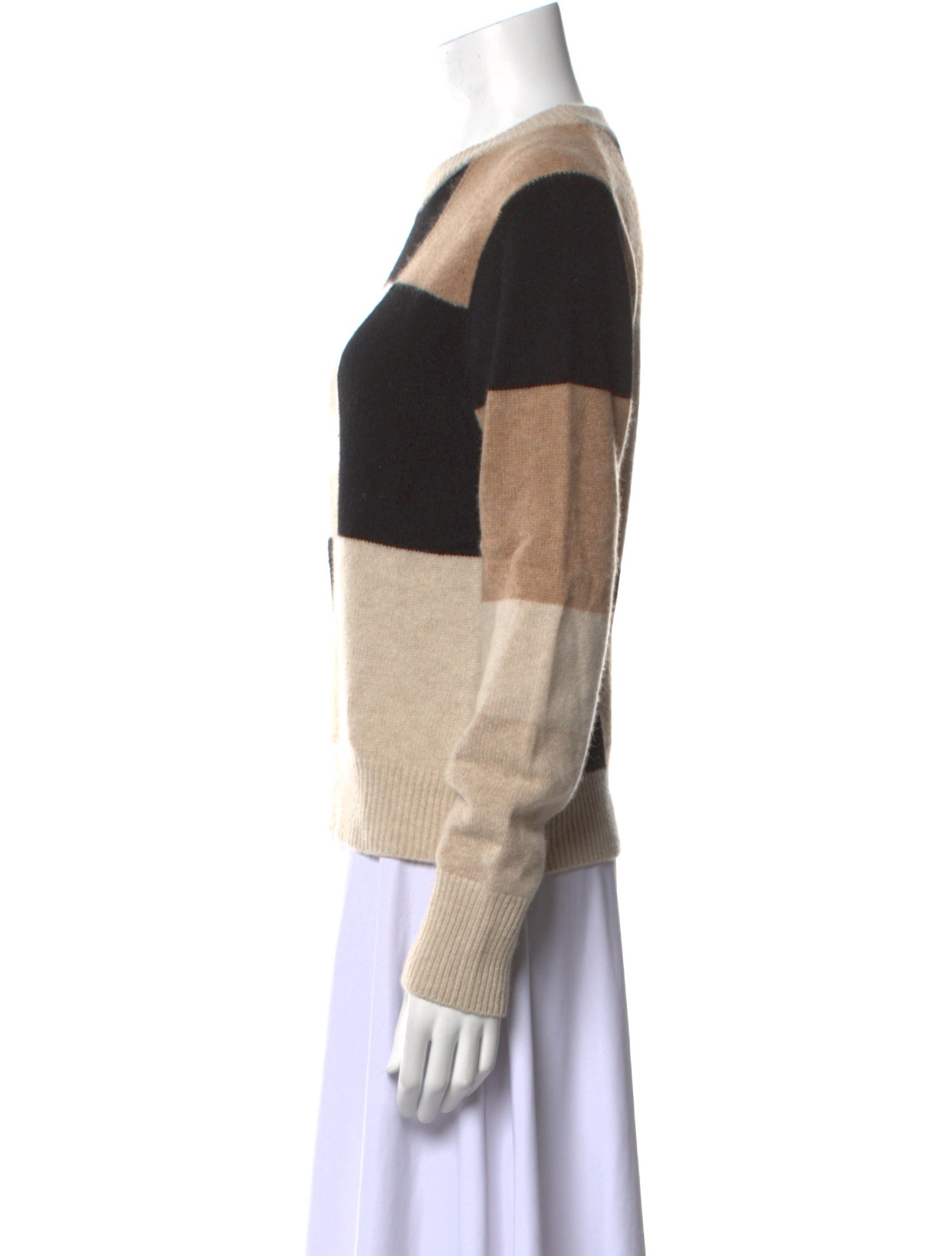 White + Warren Cashmere Printed Sweater