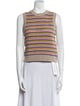 White + Warren Striped Crew Neck Sweater