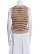 White + Warren Striped Crew Neck Sweater