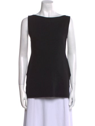White + Warren Bateau Neckline Sleeveless Top