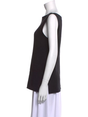 White + Warren Bateau Neckline Sleeveless Top