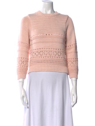 White + Warren Striped Crew Neck Sweater