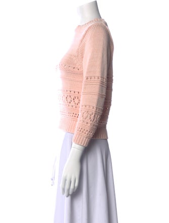 White + Warren Striped Crew Neck Sweater