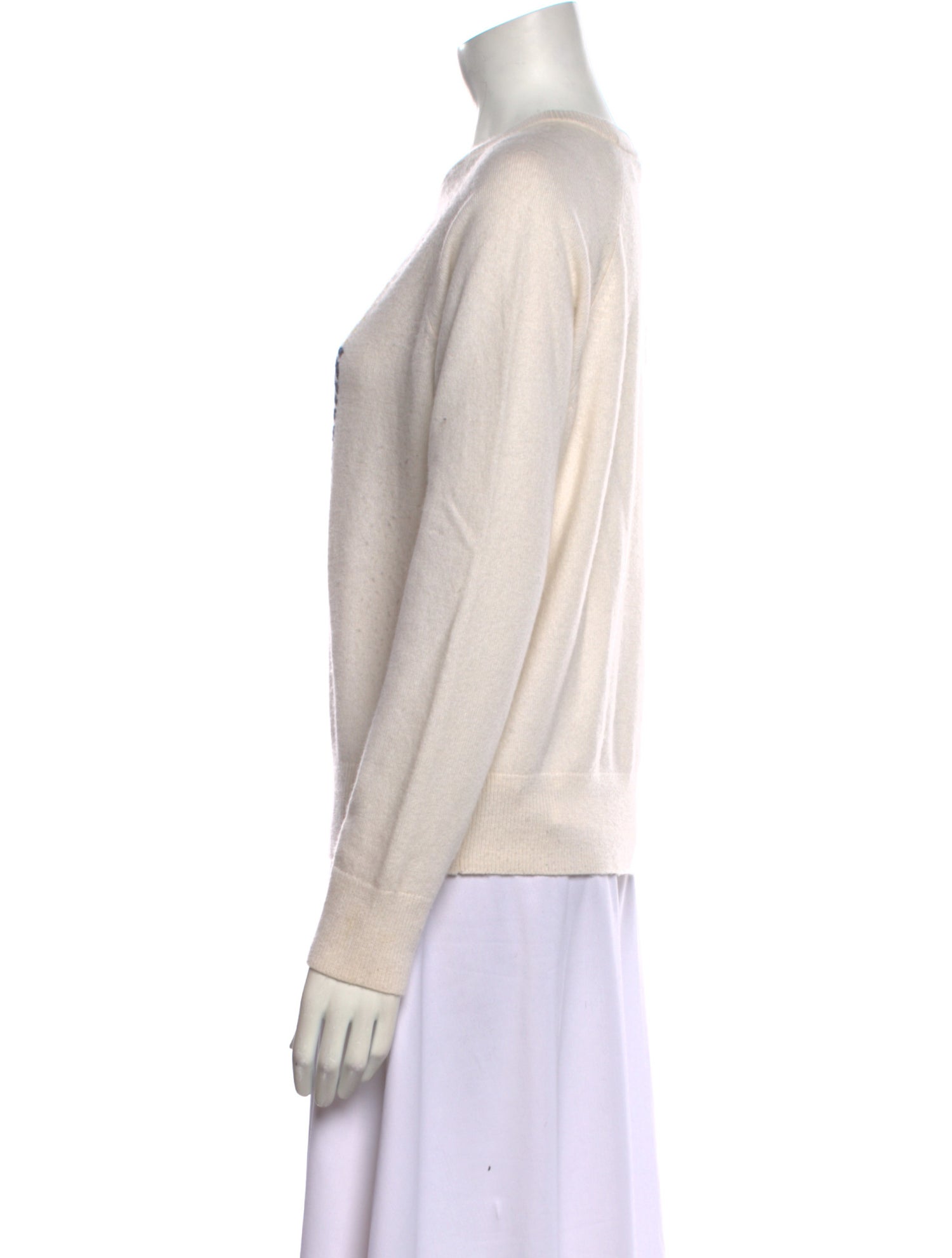 White + Warren Cashmere Graphic Print Sweater