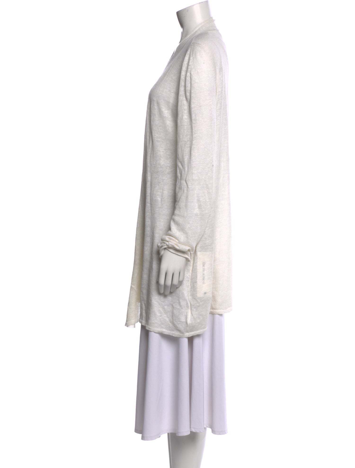 White + Warren Linen V-Neck Sweater