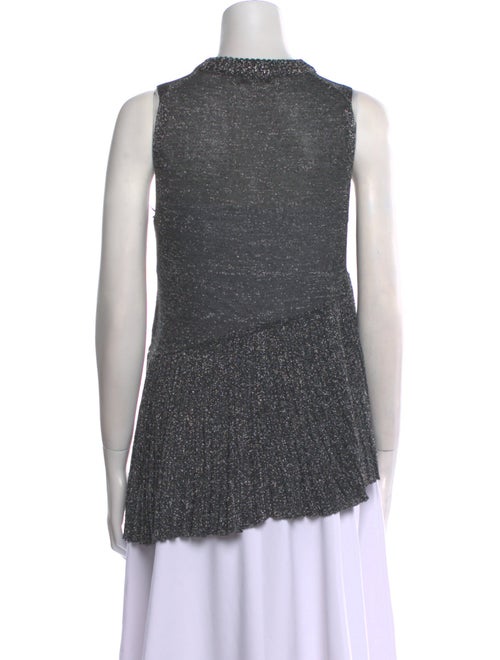 White + Warren Crew Neck Sleeveless Top