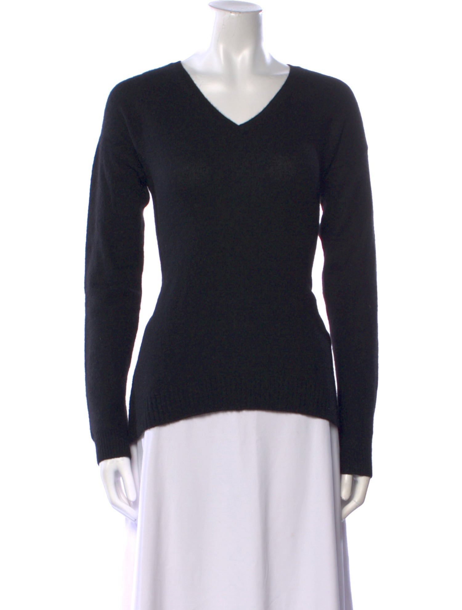 White + Warren Cashmere V-Neck Sweater