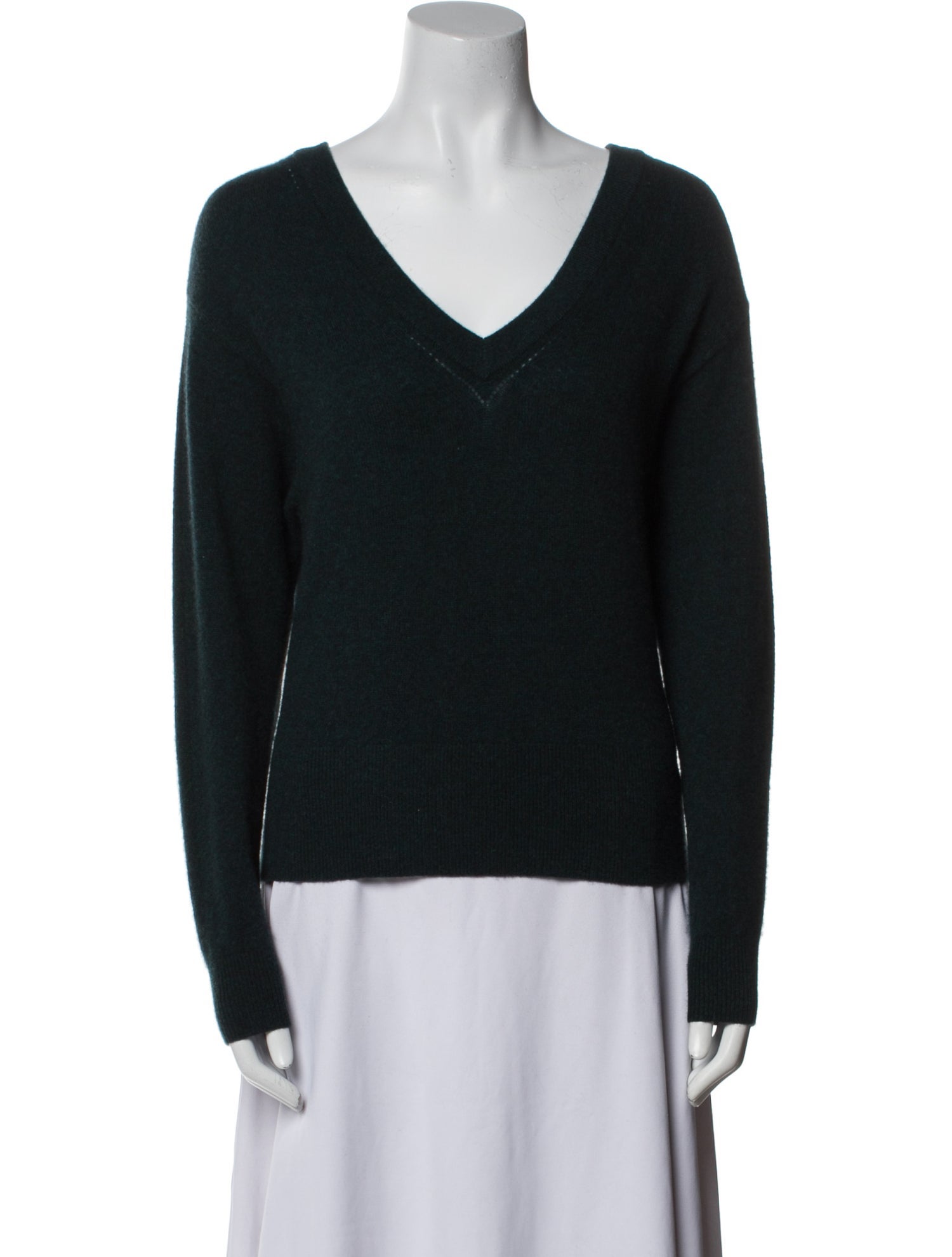 White + Warren Cashmere V-Neck Sweater w/ Tags