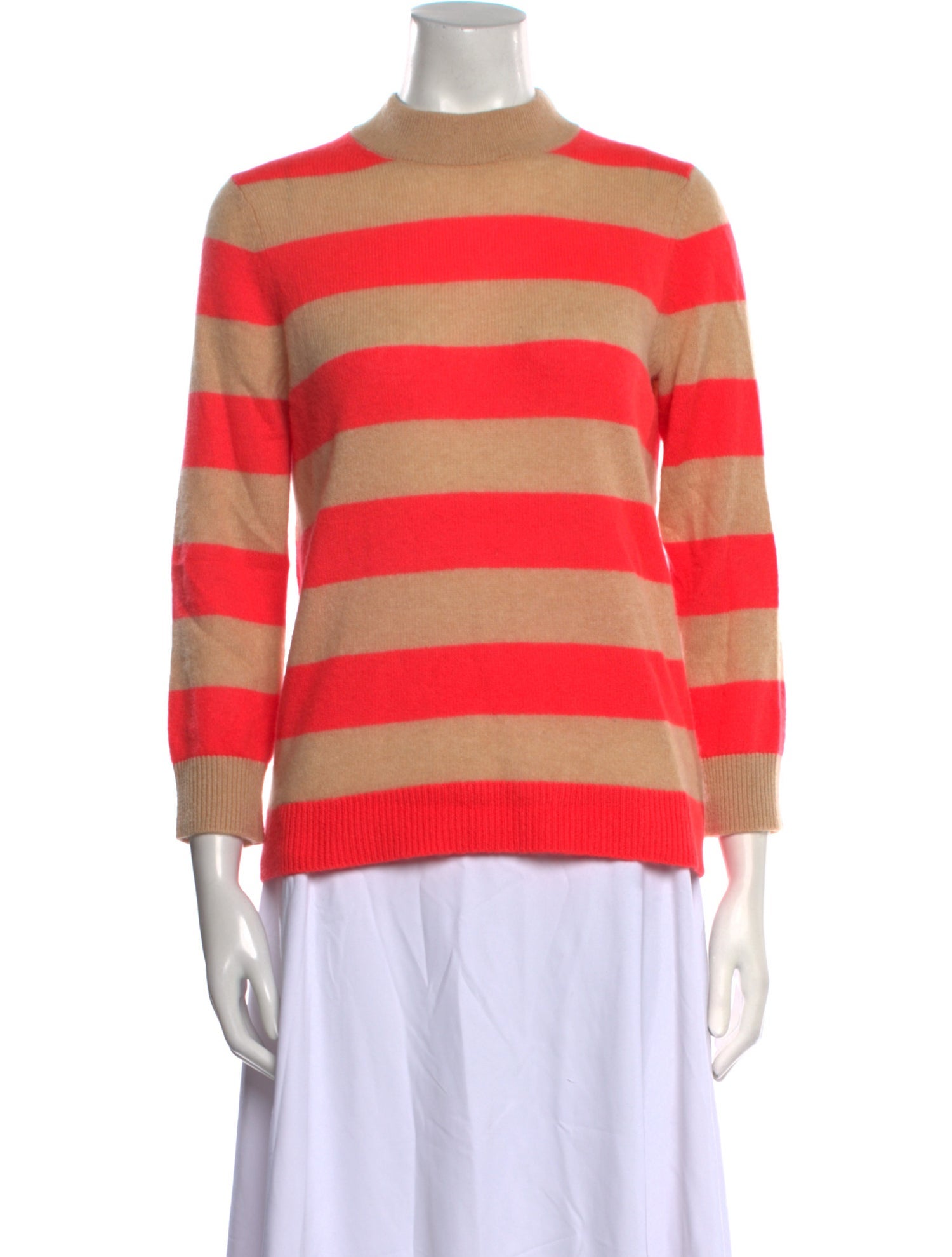 White + Warren Cashmere Striped Sweater