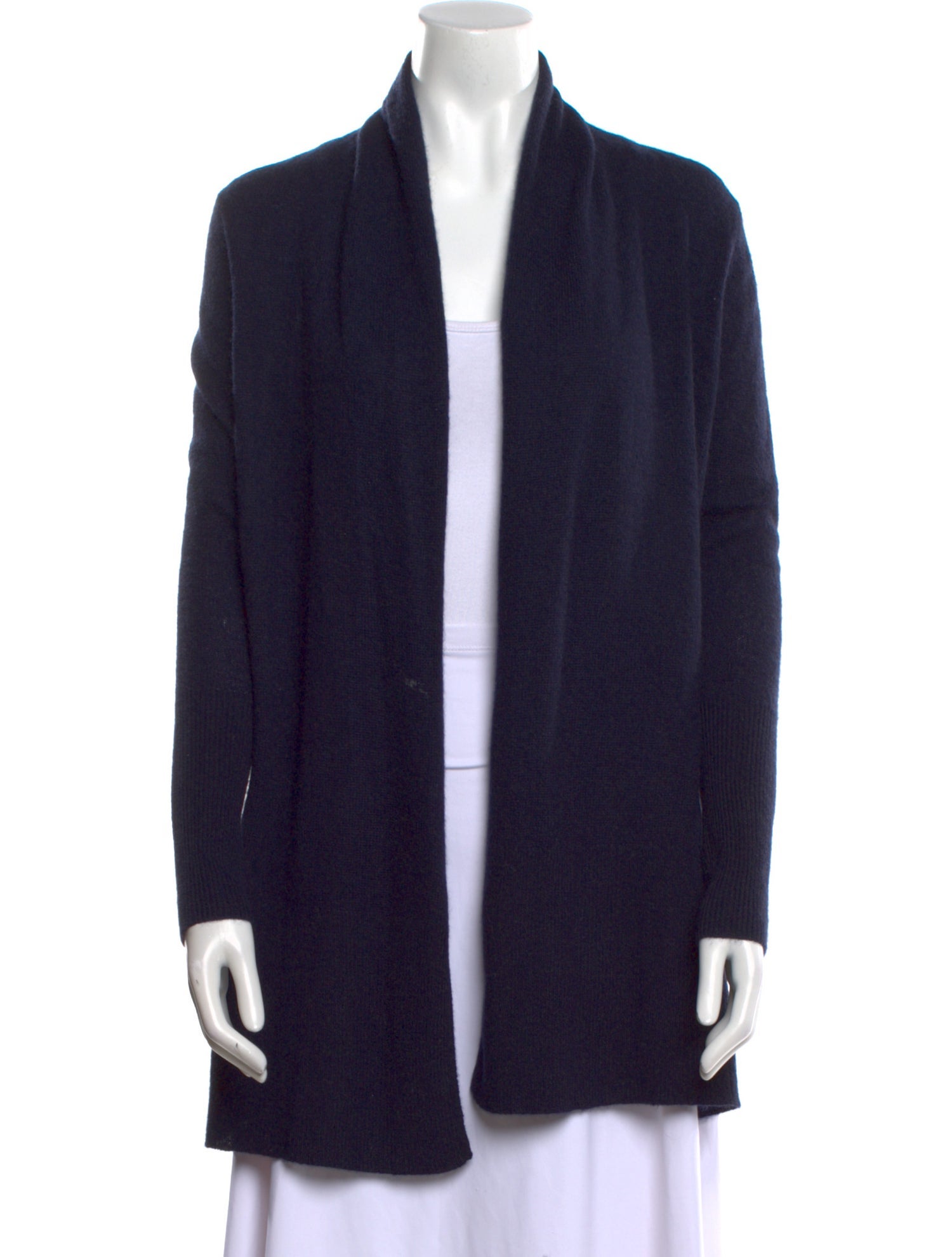 White + Warren Cashmere Open Front Sweater