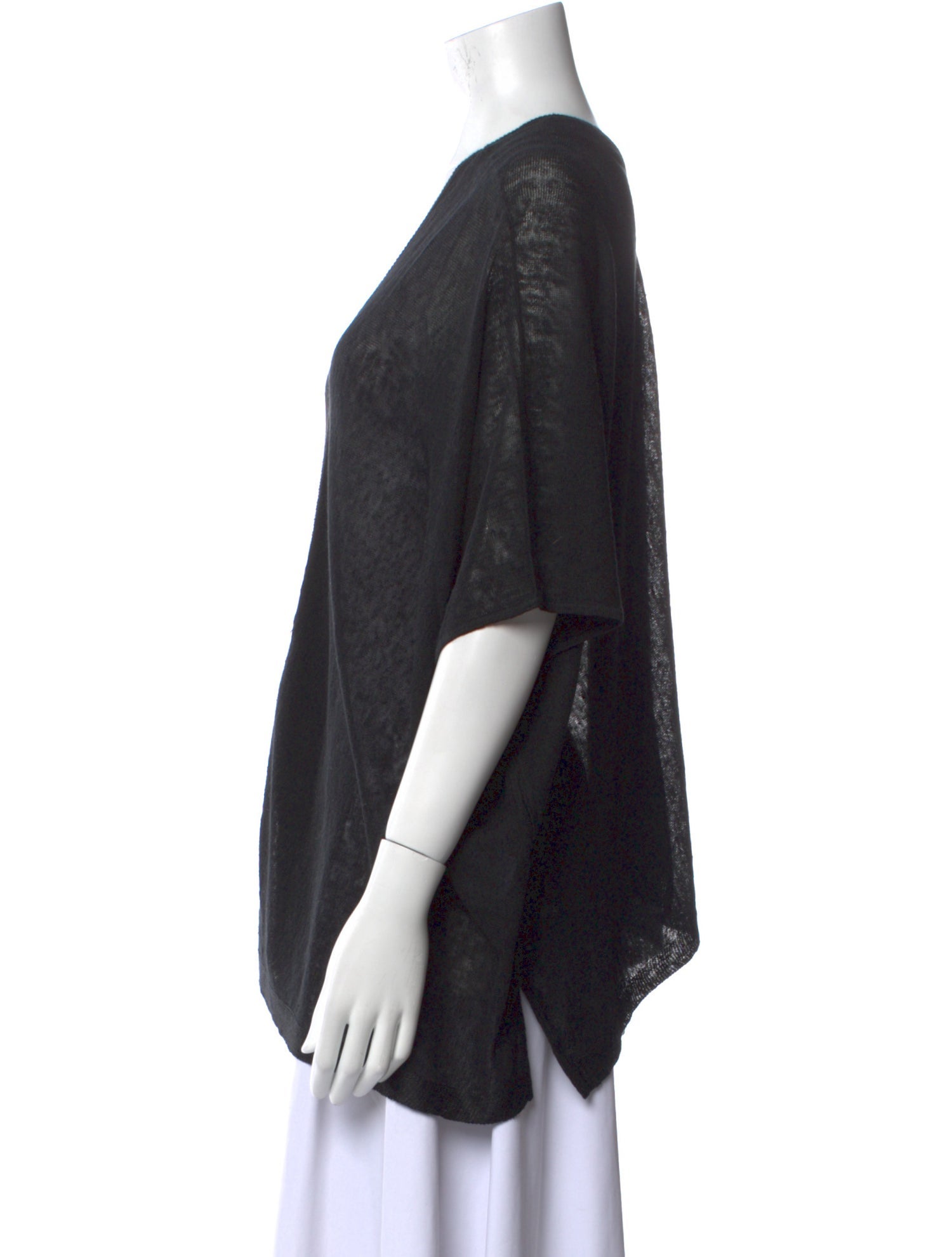 White + Warren Linen V-Neck Sweater w/ Tags