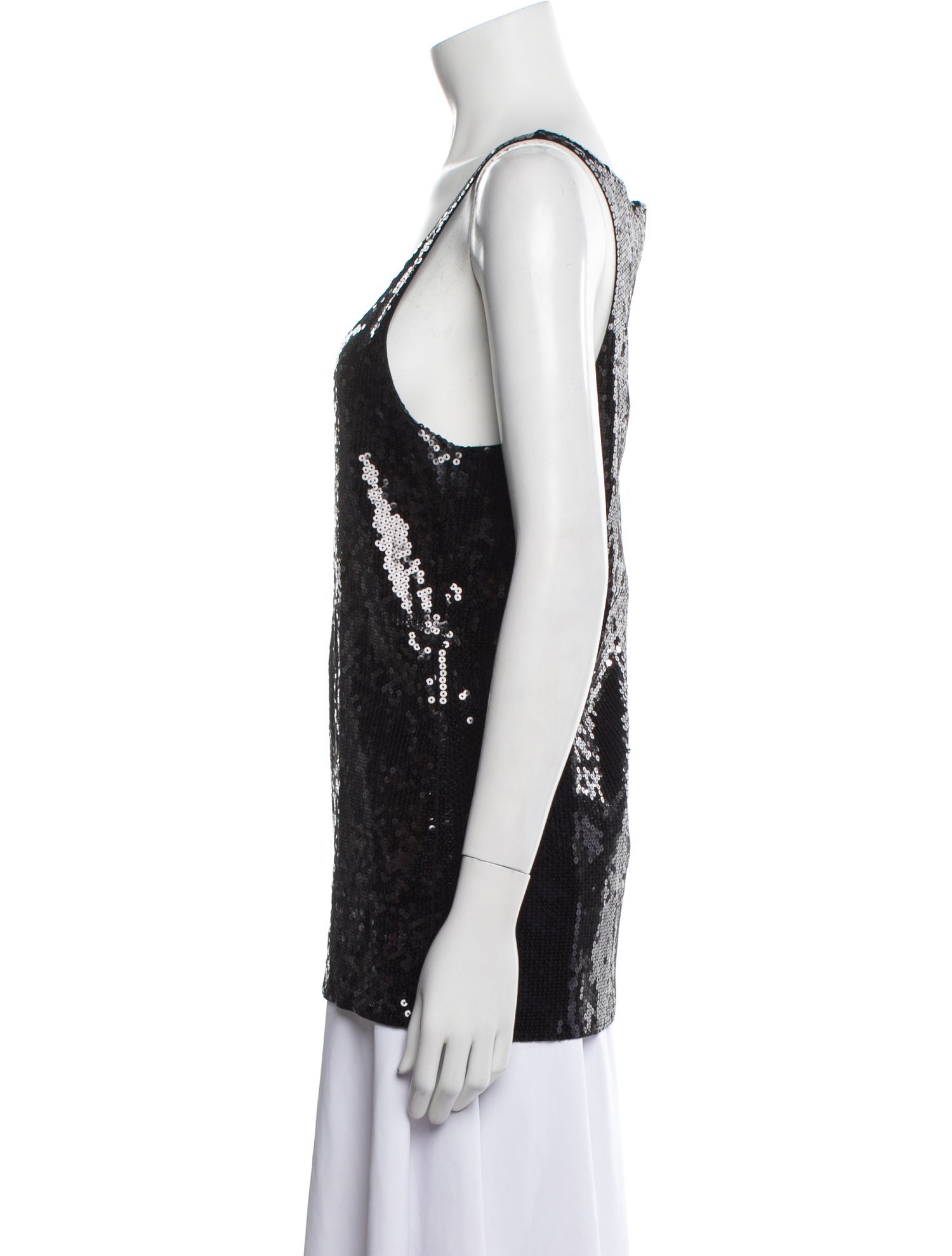 White + Warren Scoop Neck Sleeveless Top