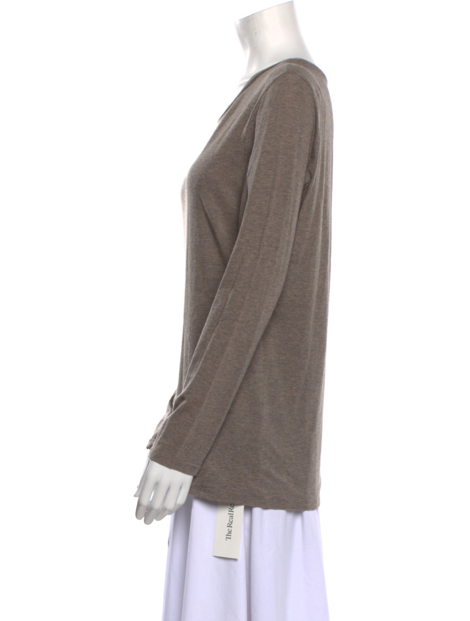 White + Warren Scoop Neck Long Sleeve Sweatshirt