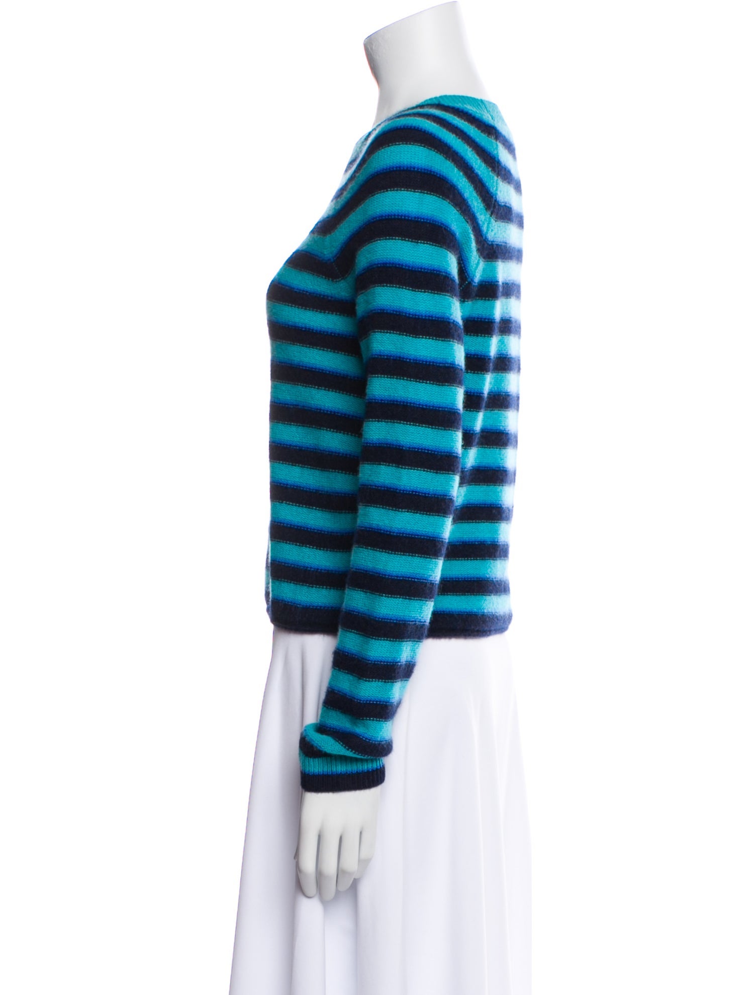 White + Warren Cashmere Striped Sweater