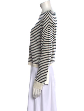 White + Warren Wool Striped Sweater