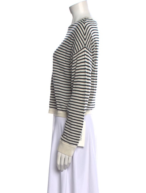 White + Warren Wool Striped Sweater