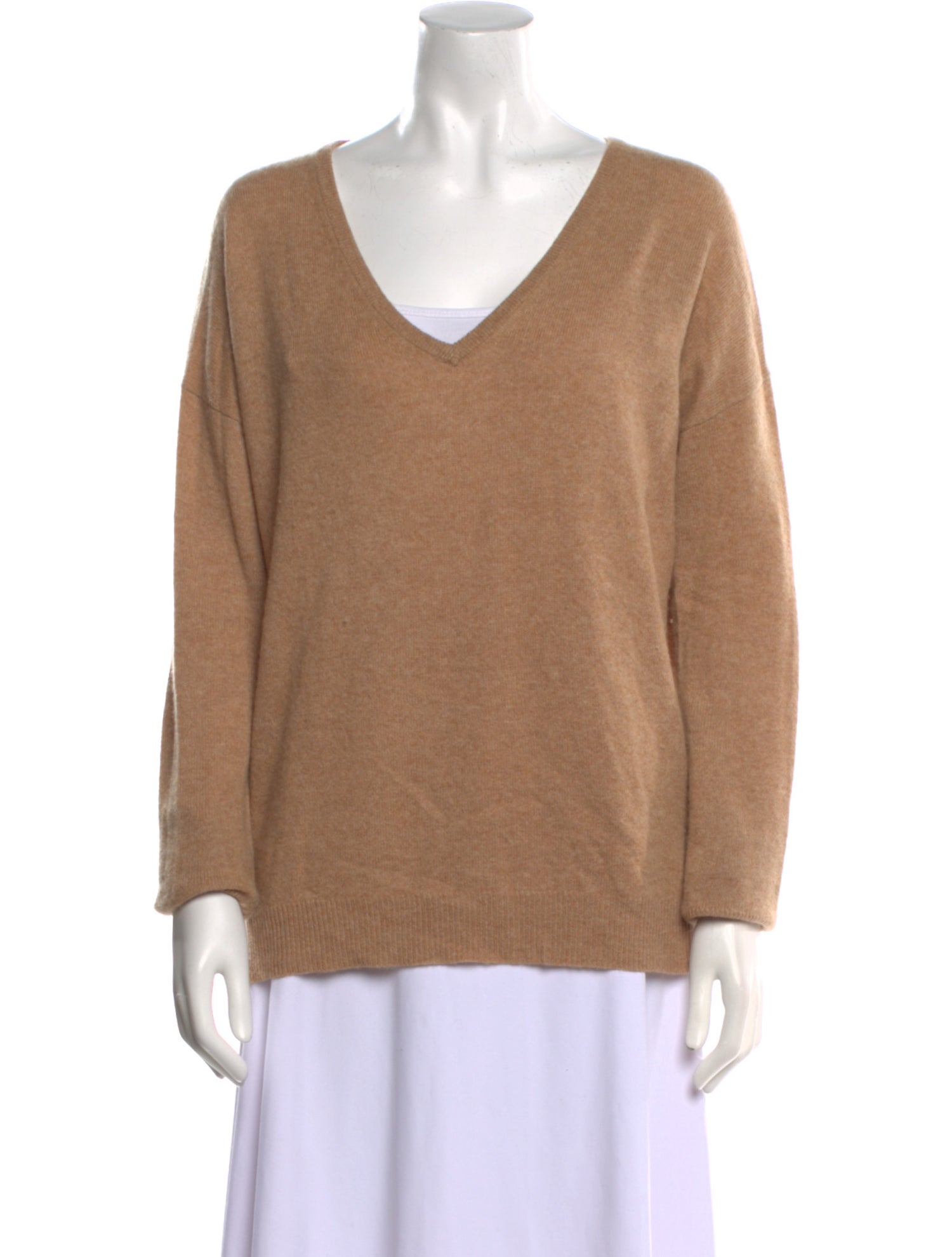 White + Warren Cashmere V-Neck Sweater