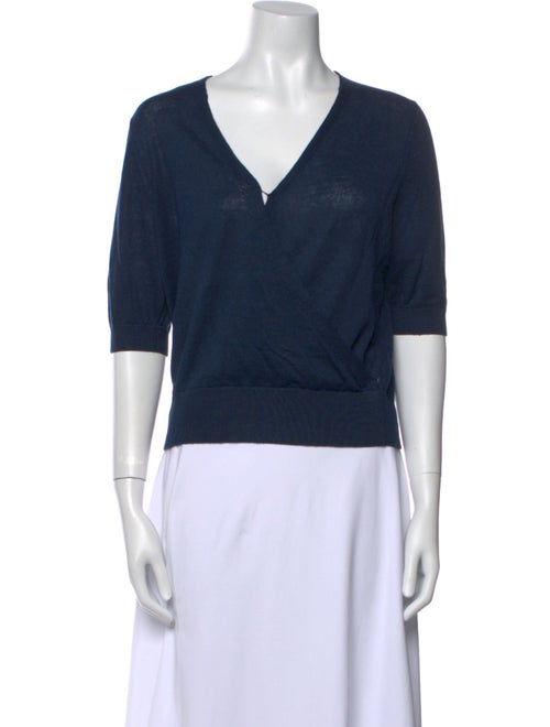 White + Warren Linen V-Neck Crop Top