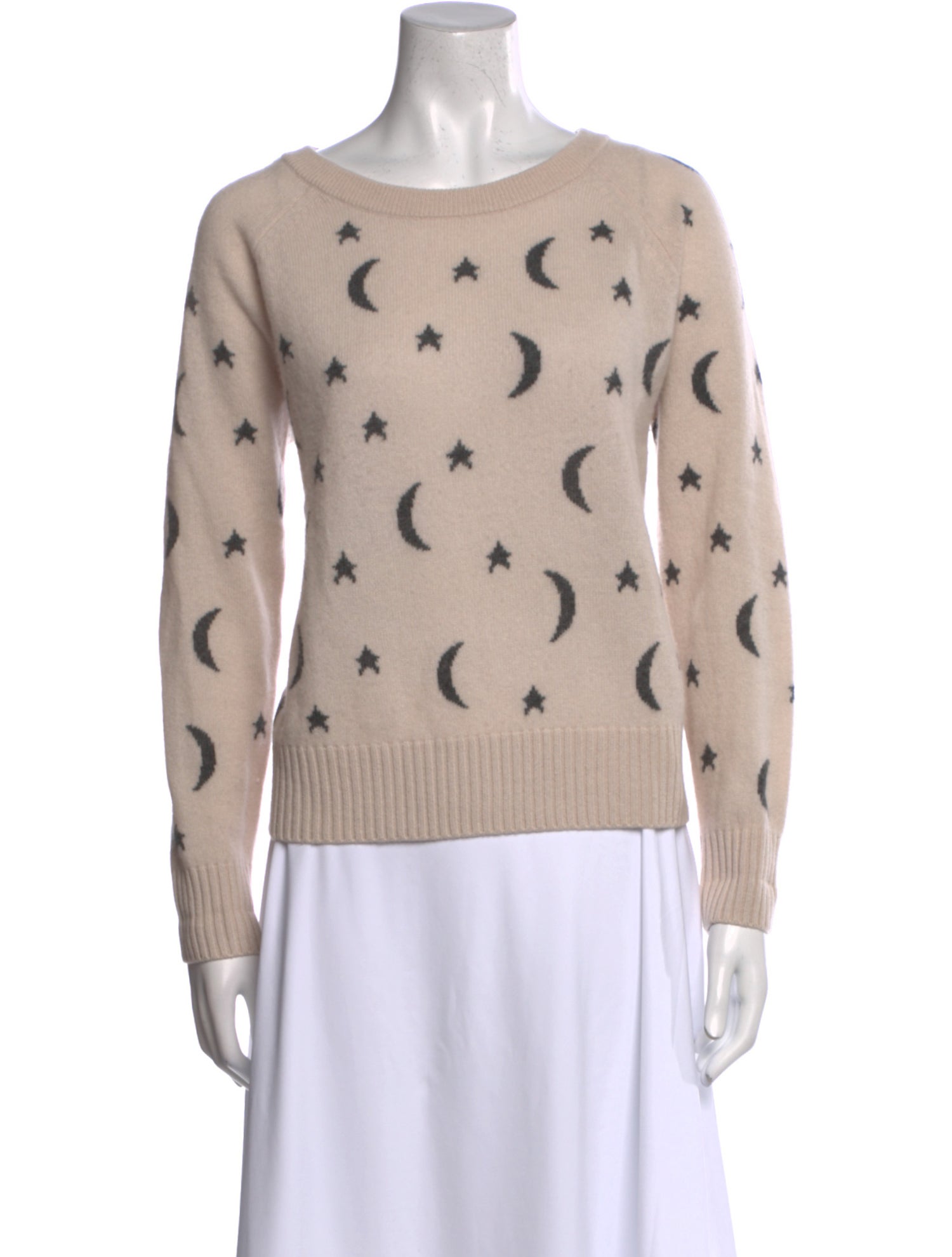 White + Warren Cashmere Printed Sweater