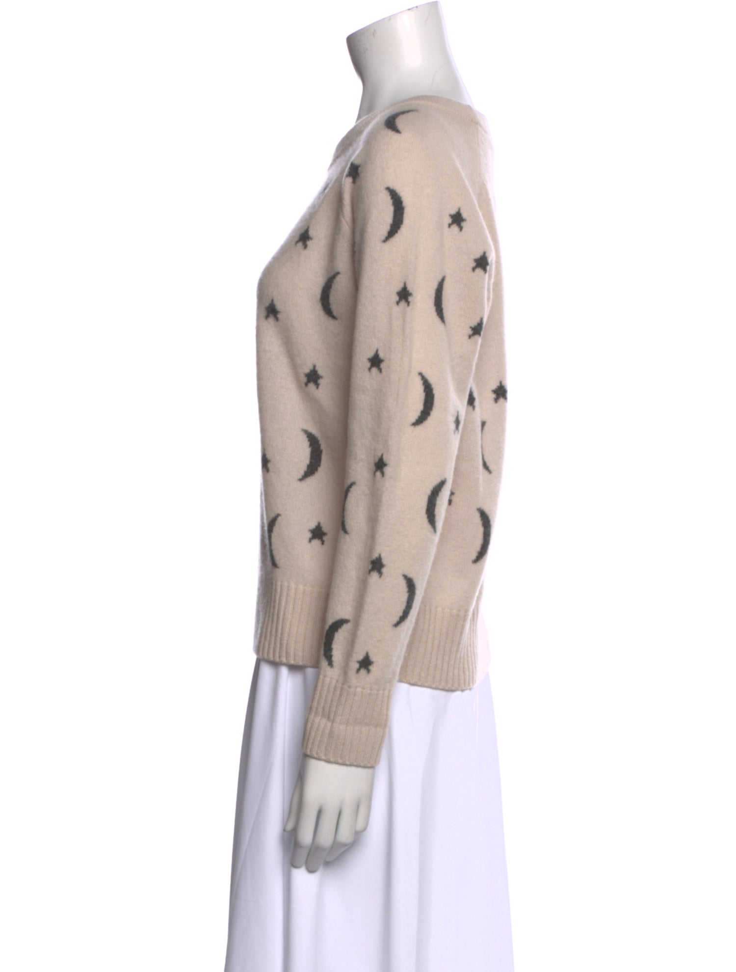 White + Warren Cashmere Printed Sweater