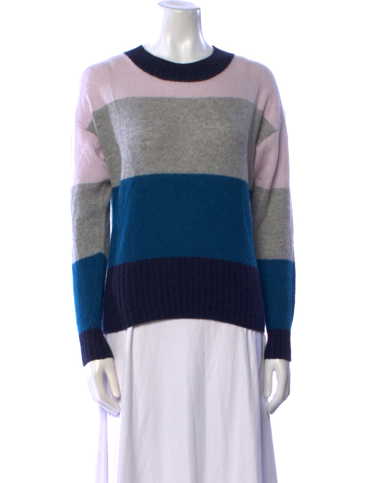 White + Warren Cashmere Striped Sweater