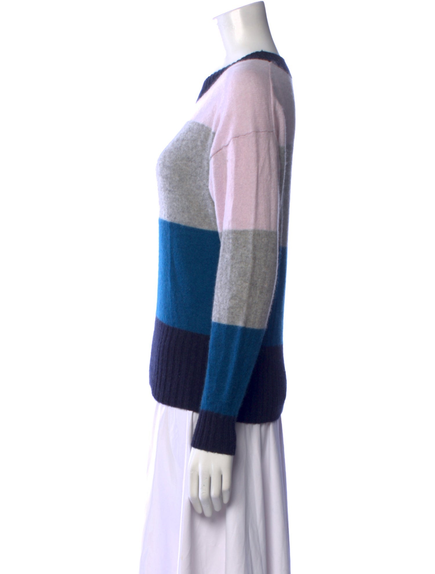 White + Warren Cashmere Striped Sweater