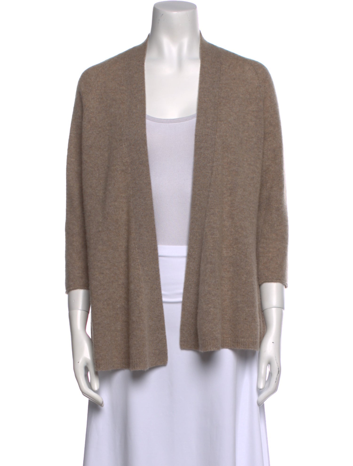 White + Warren Cashmere Open Front Sweater