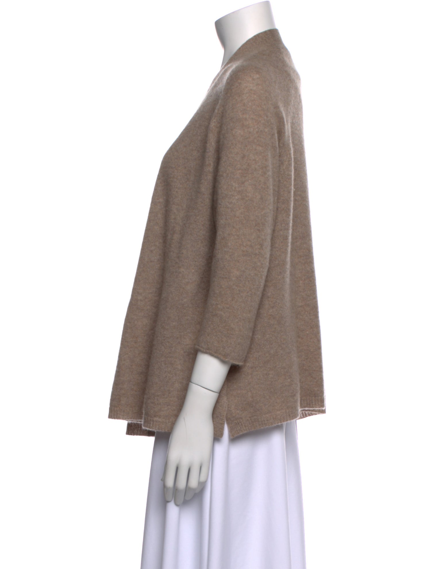 White + Warren Cashmere Open Front Sweater