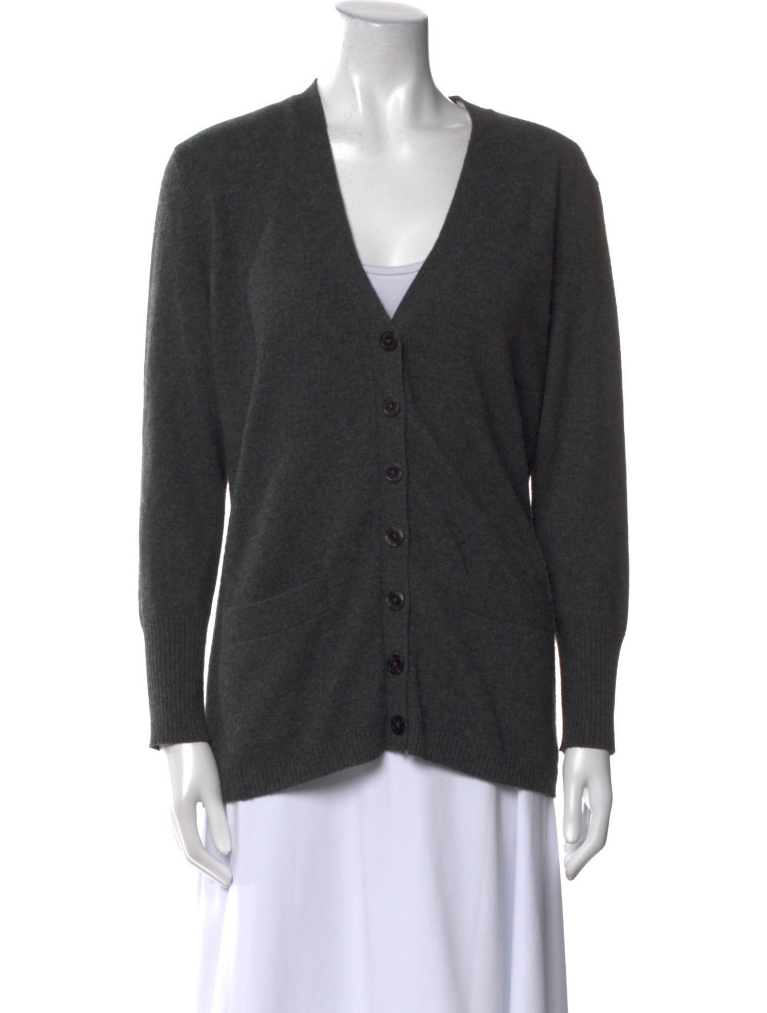 White + Warren Cashmere V-Neck Sweater